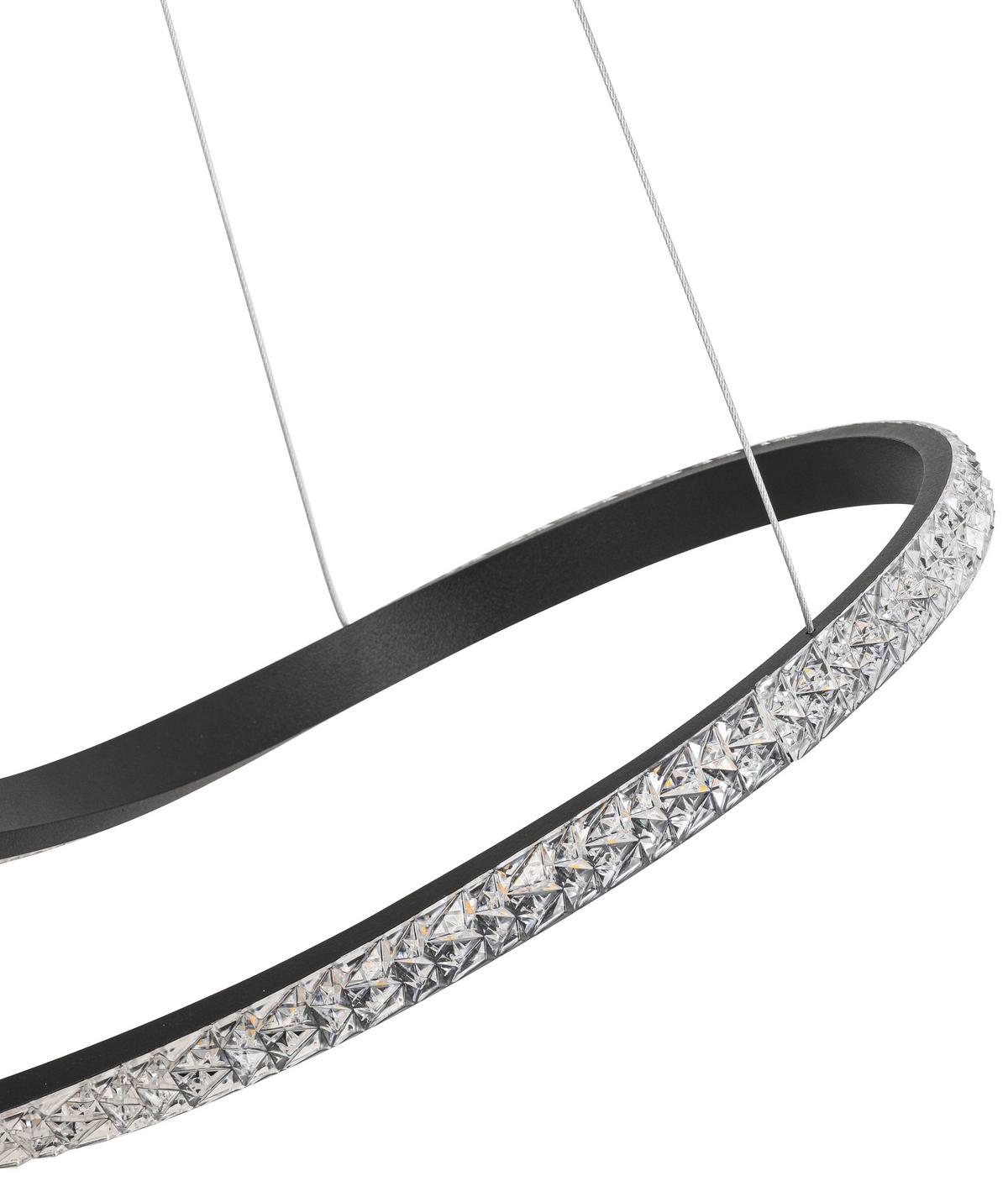 ZÁVESNÉ LED SVIETIDLO HIT - čierna, Modern, kov/plast (74/22/120cm) - Modern Living