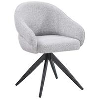 Armlehnstuhl Royal Beige/Grau B: 59 cm - Schwarz/Grau, MODERN, Textil/Metall (59/82/62cm) - Livetastic