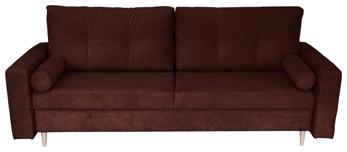 Schlafsofa Mit Bettkasten Torenta Rot B: 200 Cm - Rot/Schwarz, Design, Textil (220/96/98cm) - MID.YOU