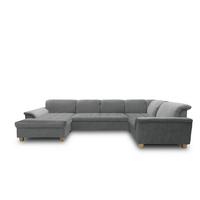 Wohnlandschaft Franzi Kopfteil verstellbar Dunkelgrau - Eichefarben/Dunkelgrau, KONVENTIONELL, Textil (170/352/214cm) - MID.YOU