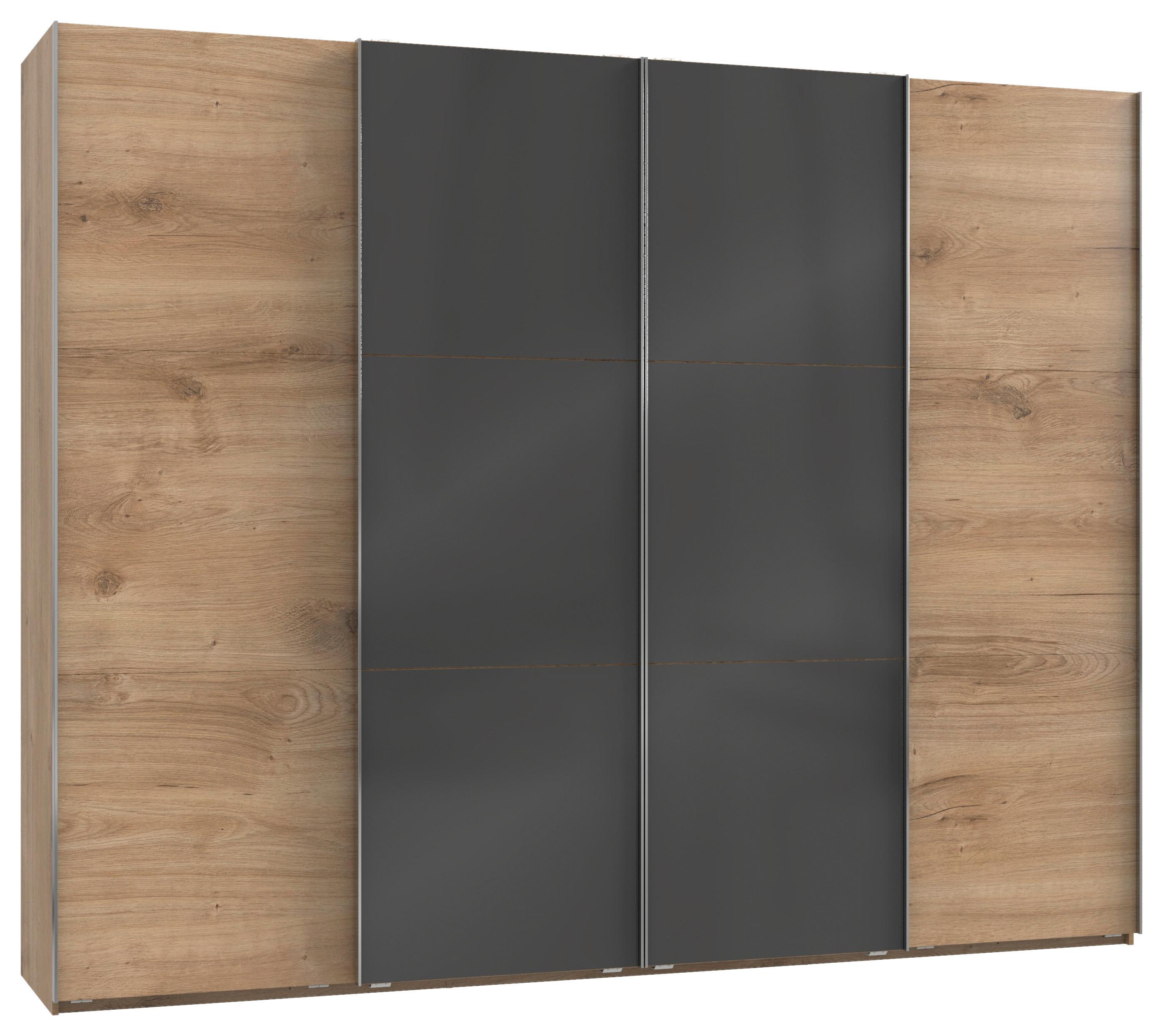 Schwebetürenschrank B: 300 cm Level 36c Grau/Eiche Dekor - Eichefarben/Grau, MODERN, Holzwerkstoff (300/236/65cm) - MID.YOU
