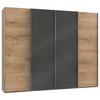 Schwebetürenschrank B: 300 cm Level 36c Grau/Eiche Dekor - Eichefarben/Grau, MODERN, Holzwerkstoff (300/236/65cm) - MID.YOU