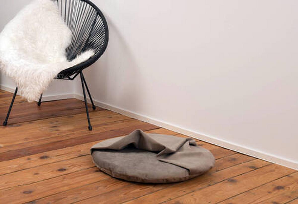 Haustierkissen Charly Taupe L: 65 cm - Taupe, KONVENTIONELL, Textil (65/65/22cm)