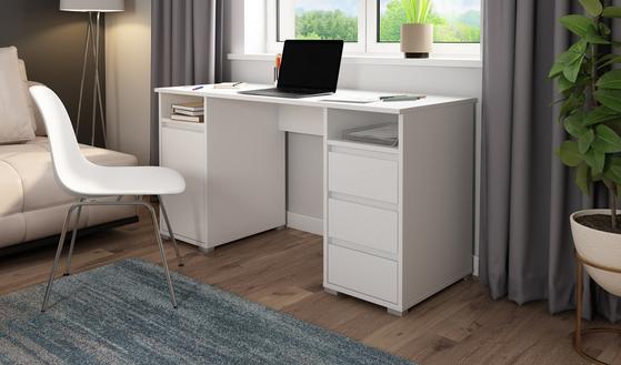 Ob Jugendzimmer oder Home-Office – hier lässt es sich gut arbeiten Weißer Schreibtisch für daheim