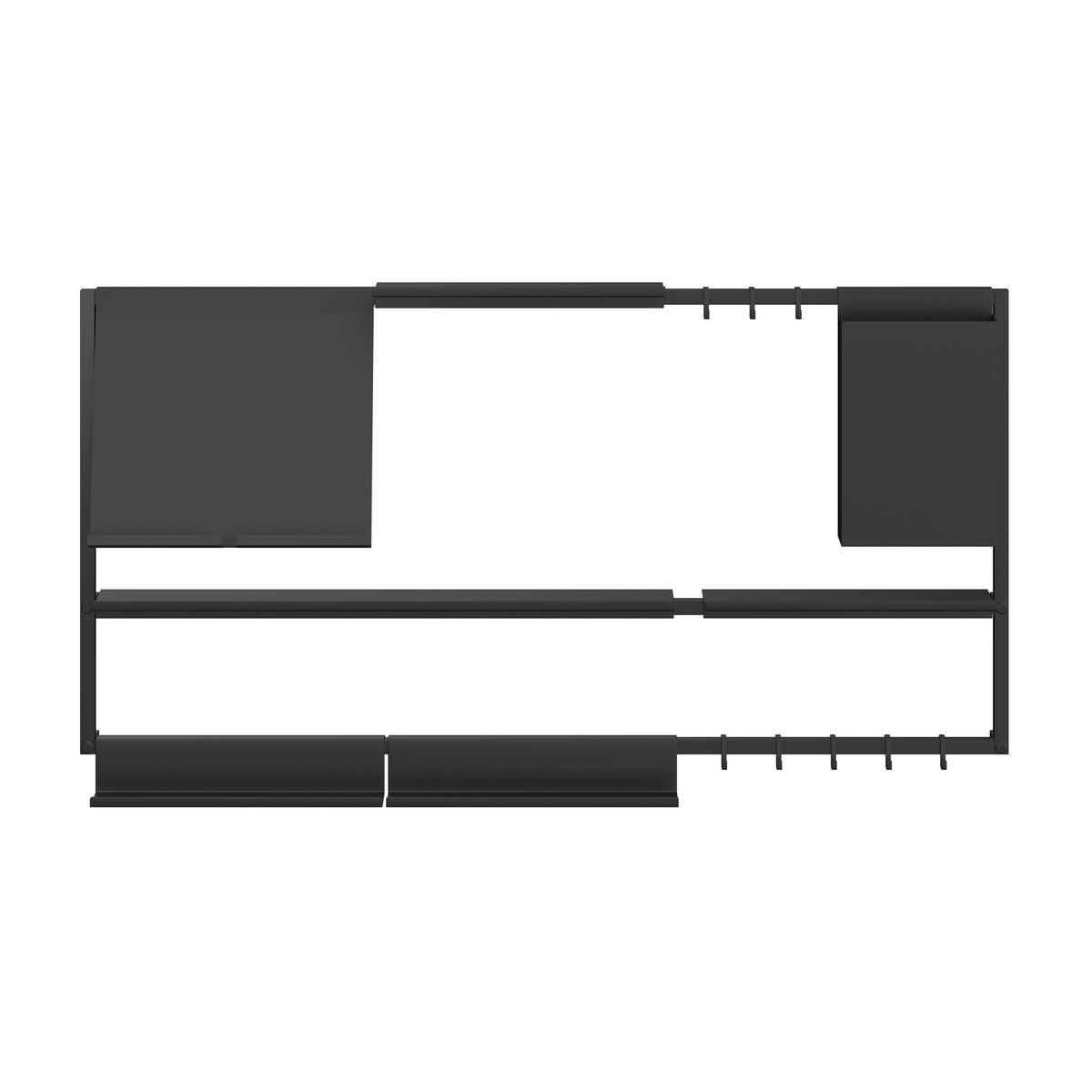 Závesná polica Systemstyle šírka 56 cm - čierna, Modern, kov (56/2,5/10,3cm) - System Style