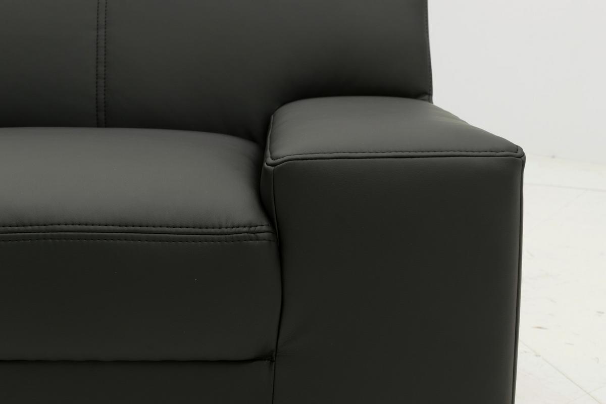 Polstersessel Norma Schwarz Lederlook - Wengefarben/Schwarz, Design, Textil (101/74/85cm) - MID.YOU