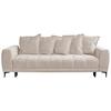Schlafsofa Weronika, Beige B: 247 Cm - Beige/Schwarz, Design, Holz/Holzwerkstoff (247/94/90cm) - MID.YOU