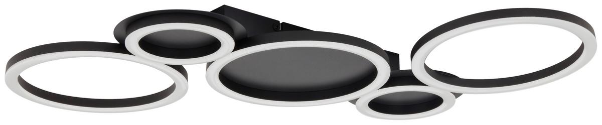 LED-Deckenleuchte, 4000k Bläck - Schwarz, MODERN, Kunststoff/Metall (74/40/5cm)