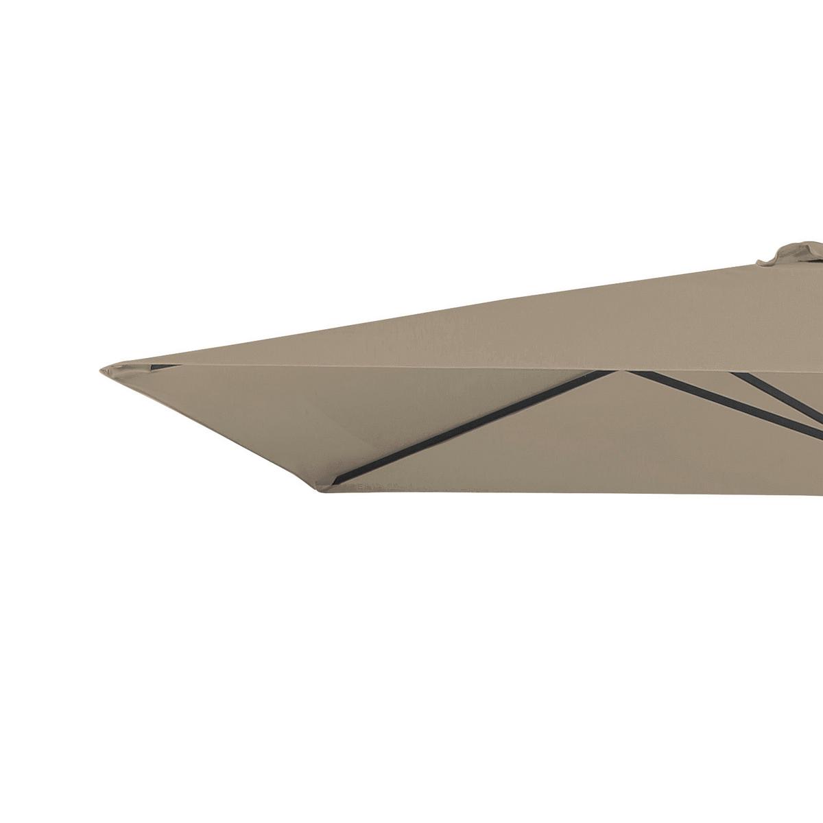 Sonnenschirm B/H/T: 250x257x200 cm Greige - Greige/Alufarben, MODERN, Textil/Metall (250/257/200cm) - Doppler