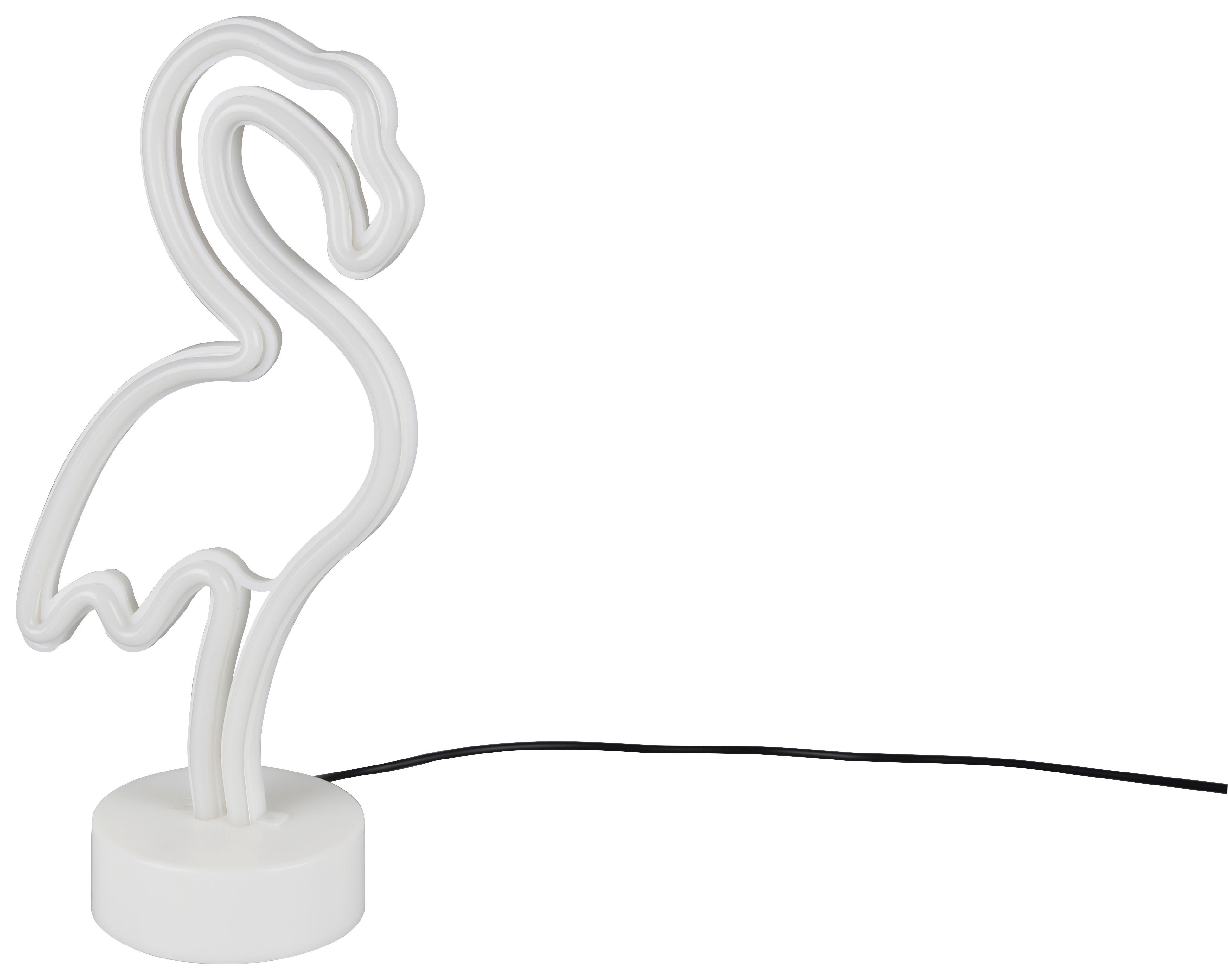 Tischlampe R55240101 Pink Flamingo - Pink/Weiß, Basics, Kunststoff (13,5/29,2/8,5cm)