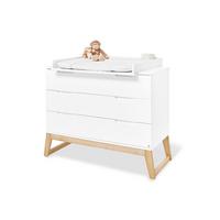 WICKELKOMMODE 133466B BRIDGE - Eschefarben/Weiß, Design, Holz/Holzwerkstoff (120/101/77cm) - Pinolino