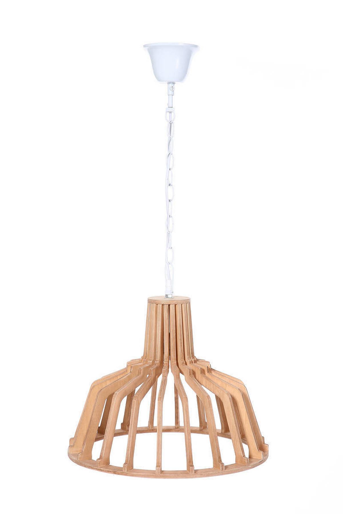 Hängeleuchte Nomi Naturfarben B: 39 cm - Naturfarben, Trend, Holzwerkstoff (41/39/41cm) - Kayoom