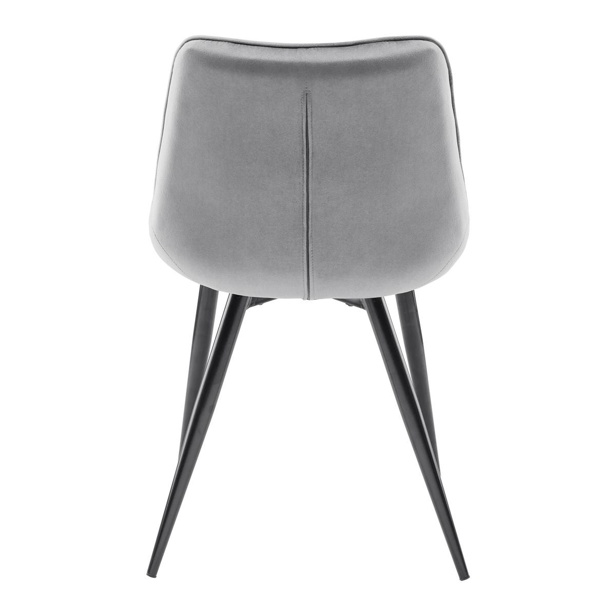 Jídelní židle ALINA šedá - šedá/černá, Moderní, kov/dřevo (59/84/51cm) - Bessagi Home