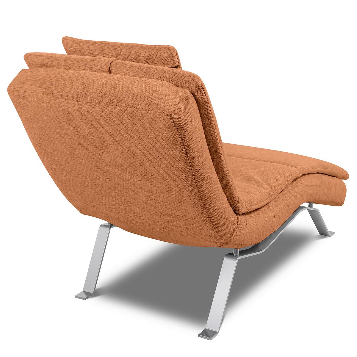RELAXLIEGE Rostfarben B: 65 cm - Rostfarben/Silberfarben, Design, Textil (65/95/171cm) - Celina Home
