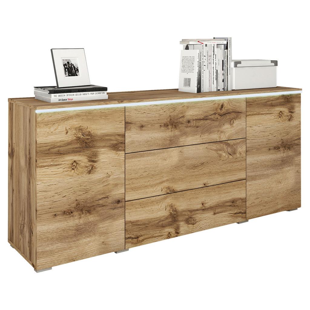 Sideboard mit LED 150cm Vera, weiß