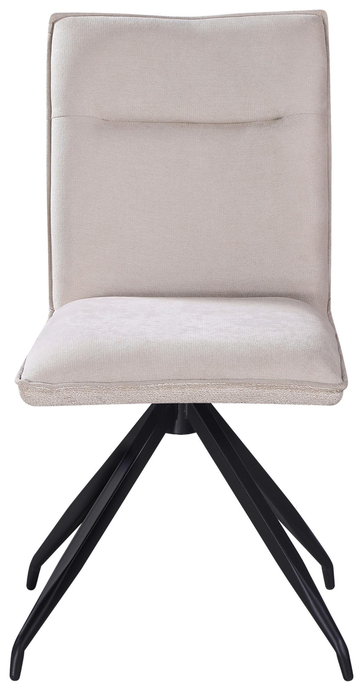 ŽIDLE NOVA - černá/béžová, Moderní, kov/textil (47/88/63cm) - Premium Living