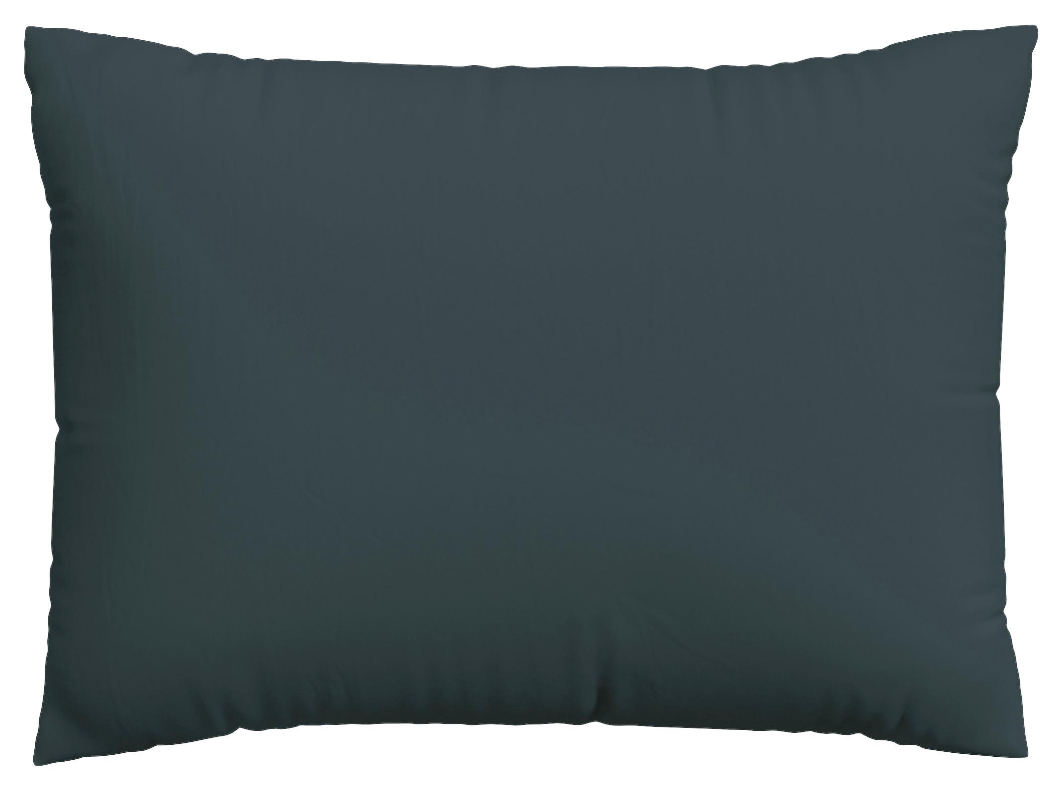 KOPFPOLSTERBEZUG WOVEN SATIN - Dunkelgrau, Basics, Textil (60/80cm) - Schlafgut