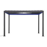 Pergola Deluxe Led 400x300cm E-Motion, Anthrazit - Anthrazit, LIFESTYLE, Metall (400/300/250cm) - Gardenson