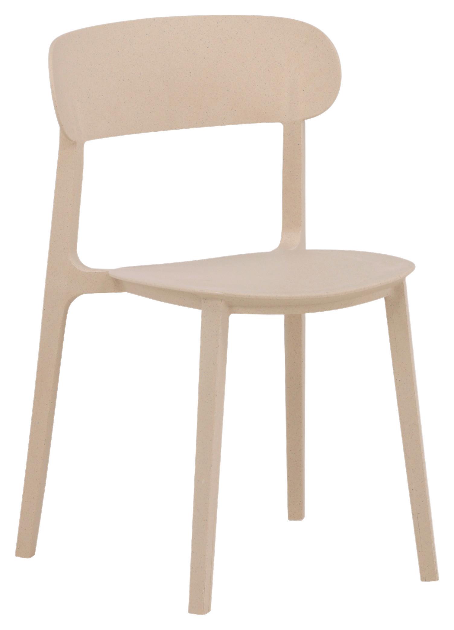 Stuhl-Set Åstol - Beige, Design, Holz/Kunststoff (50/78,5/52cm) - Livetastic