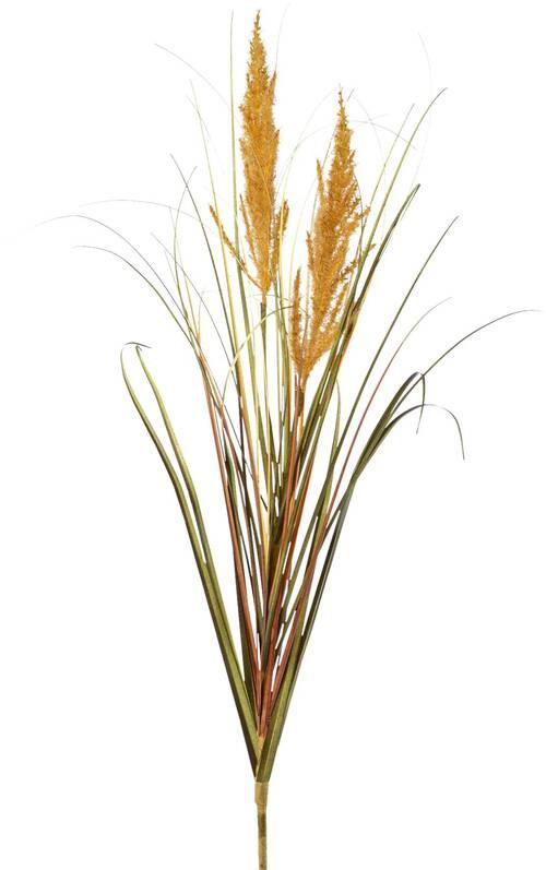 Kunstpflanze Pampasgras Braun L: 105 cm, Gerhild - Naturfarben, Basics, Kunststoff (105cm)