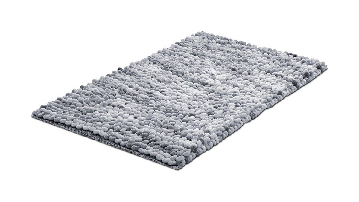 BADEMATTE PUNTO - Grau, KONVENTIONELL, Textil (60/100cm) - Grund