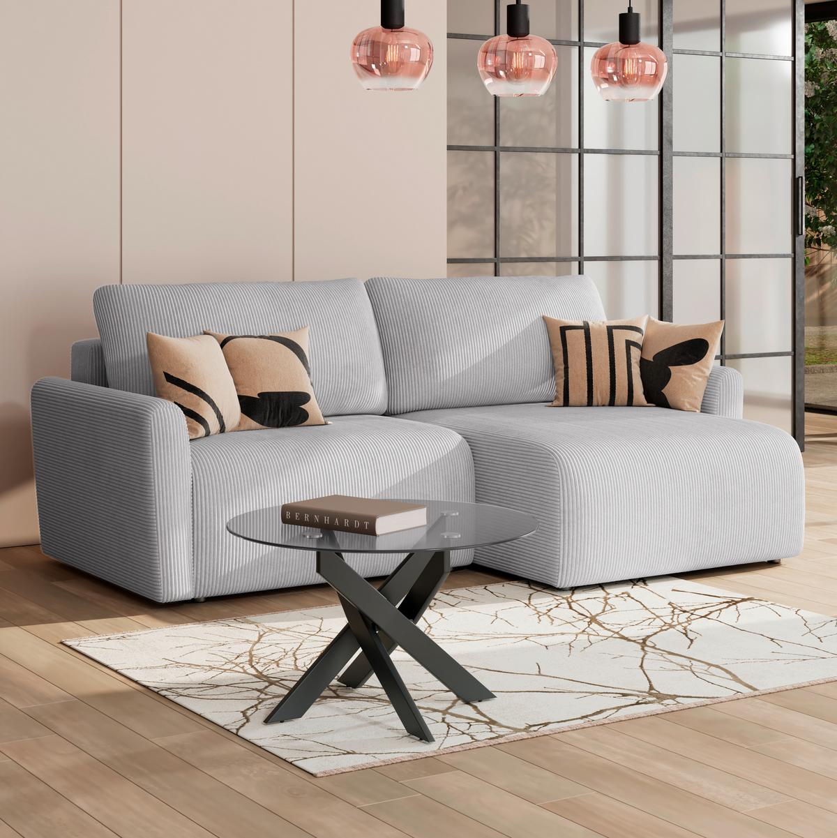 Ecksofa Josh Hellgrau S: 229x146 Cm - Hellgrau, Trend, Textil (229/146cm)