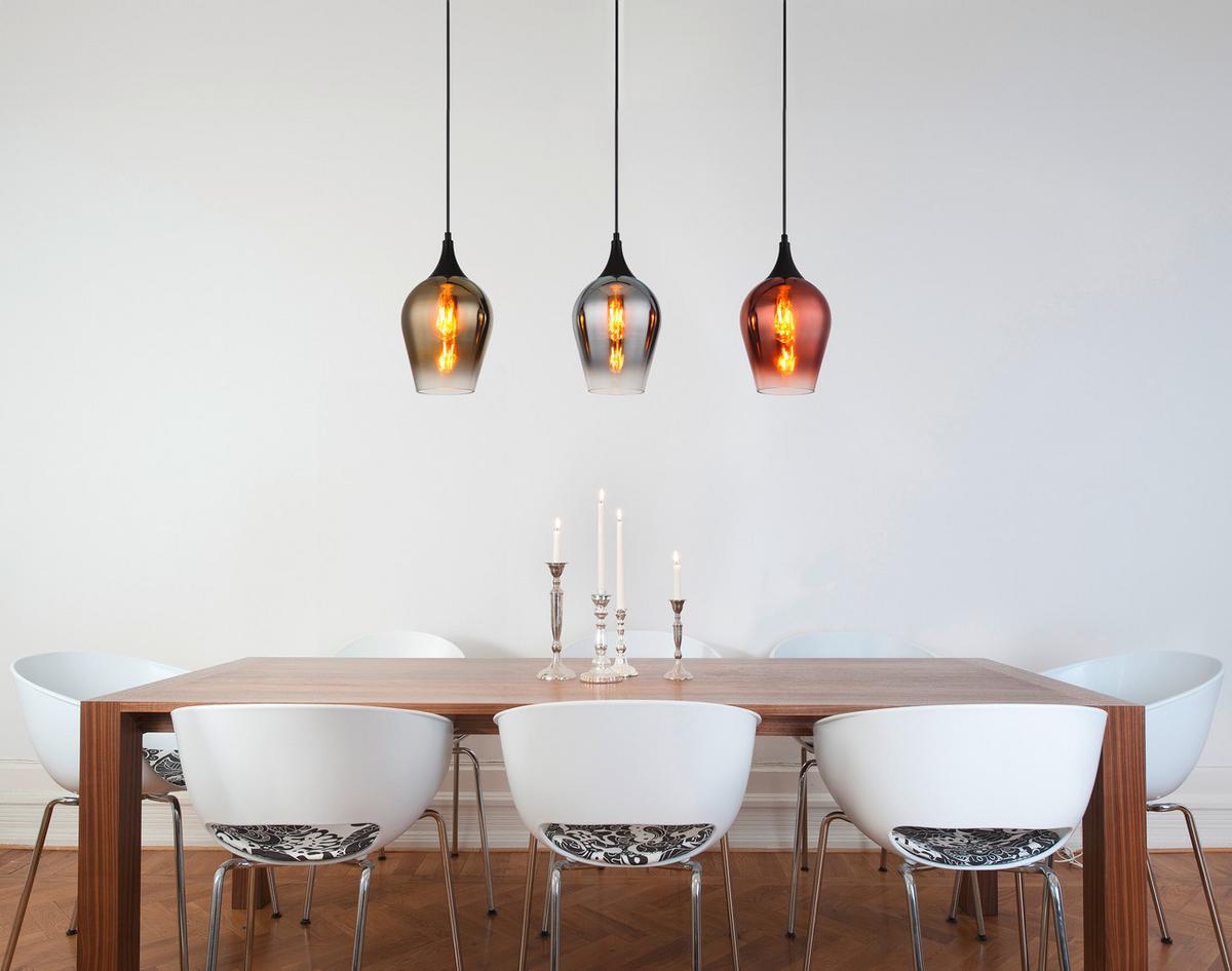 Hängeleuchte 155520-3h - Klar, KONVENTIONELL, Glas/Metall (83/18/120cm) - Globo