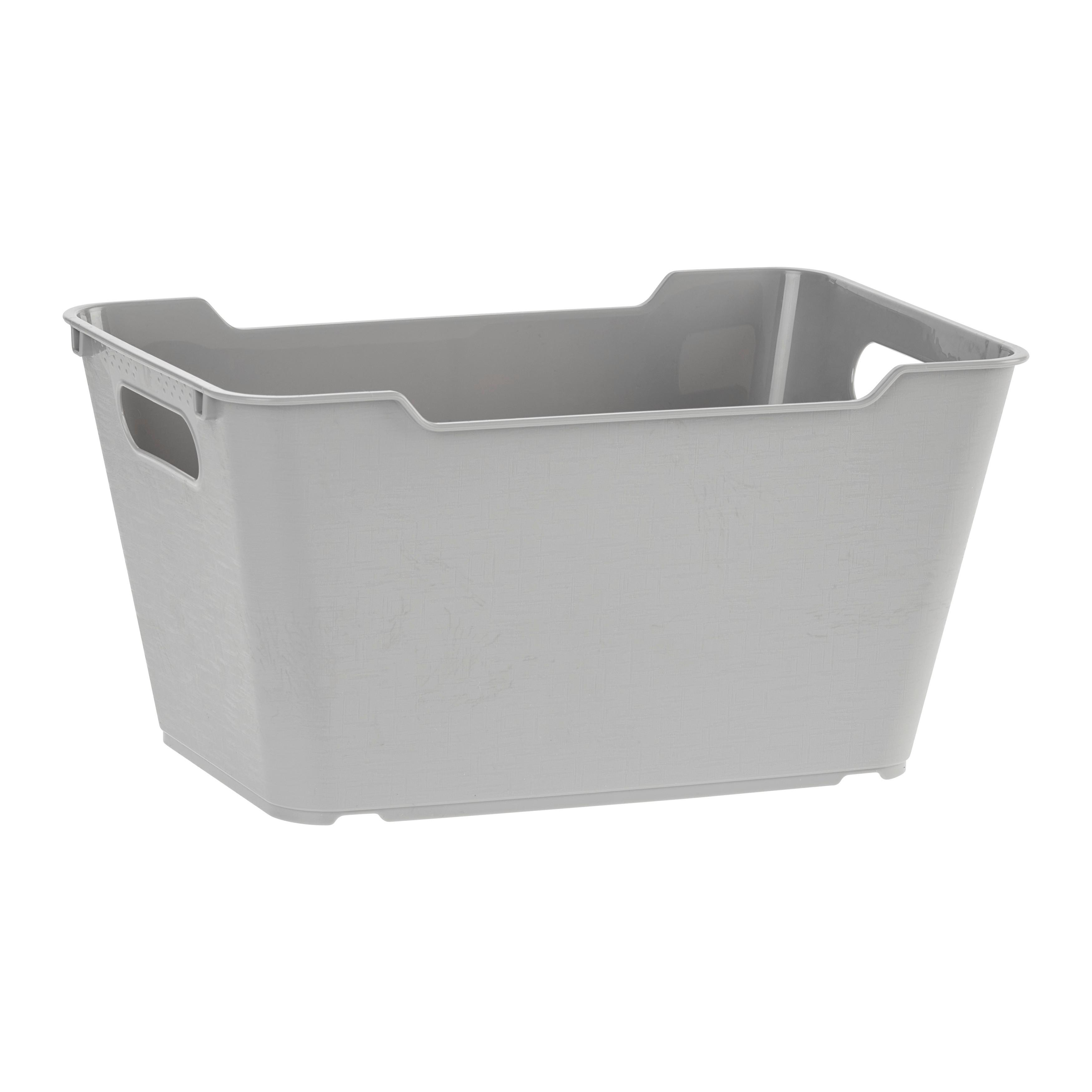 KOŠÍK NA DROBNOSTI LOTTA -M- CA. 6L -EXT- - šedá, Moderní, plast (29,5/19/15cm)