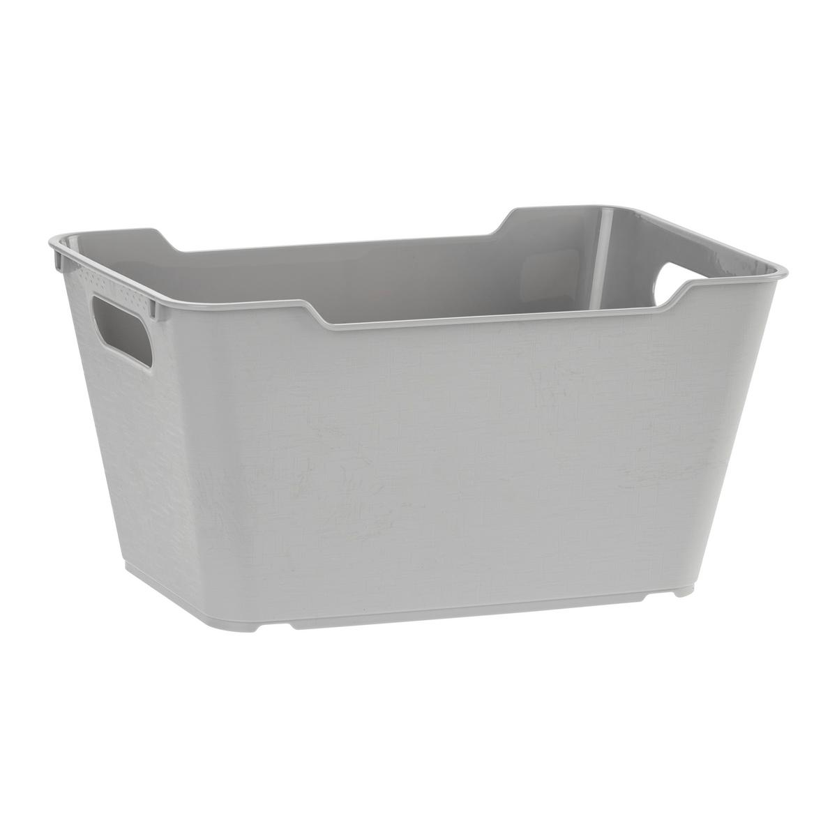 KOŠÍK NA DROBNOSTI LOTTA -M- CA. 6L -EXT- - šedá, Moderní, plast (29,5/19/15cm)