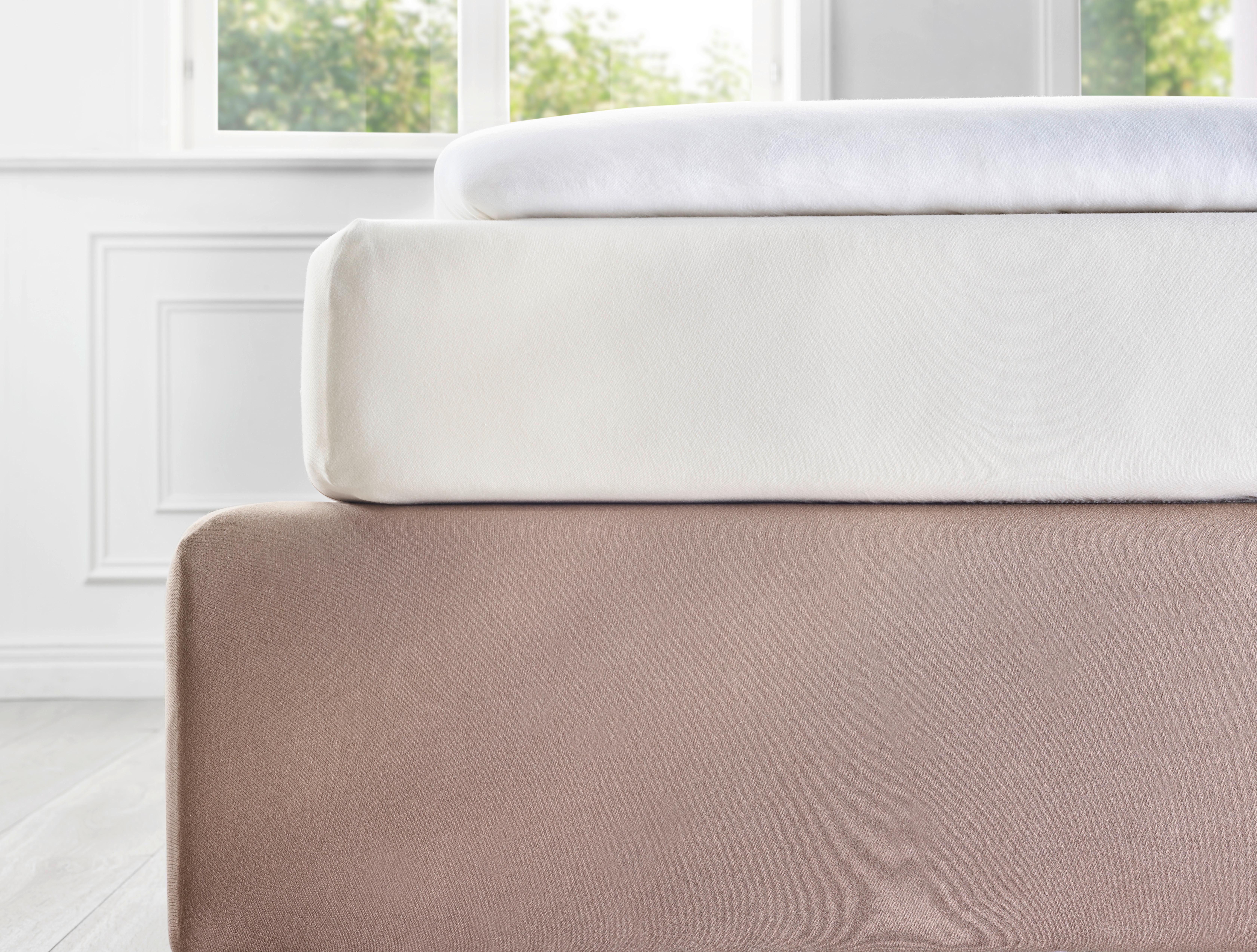 BOXSPRINGOVÉ PROSTĚRADLO Elasthan hoch, 100/200/40cm - barvy stříbra, textil (100/200cm) - Premium Living