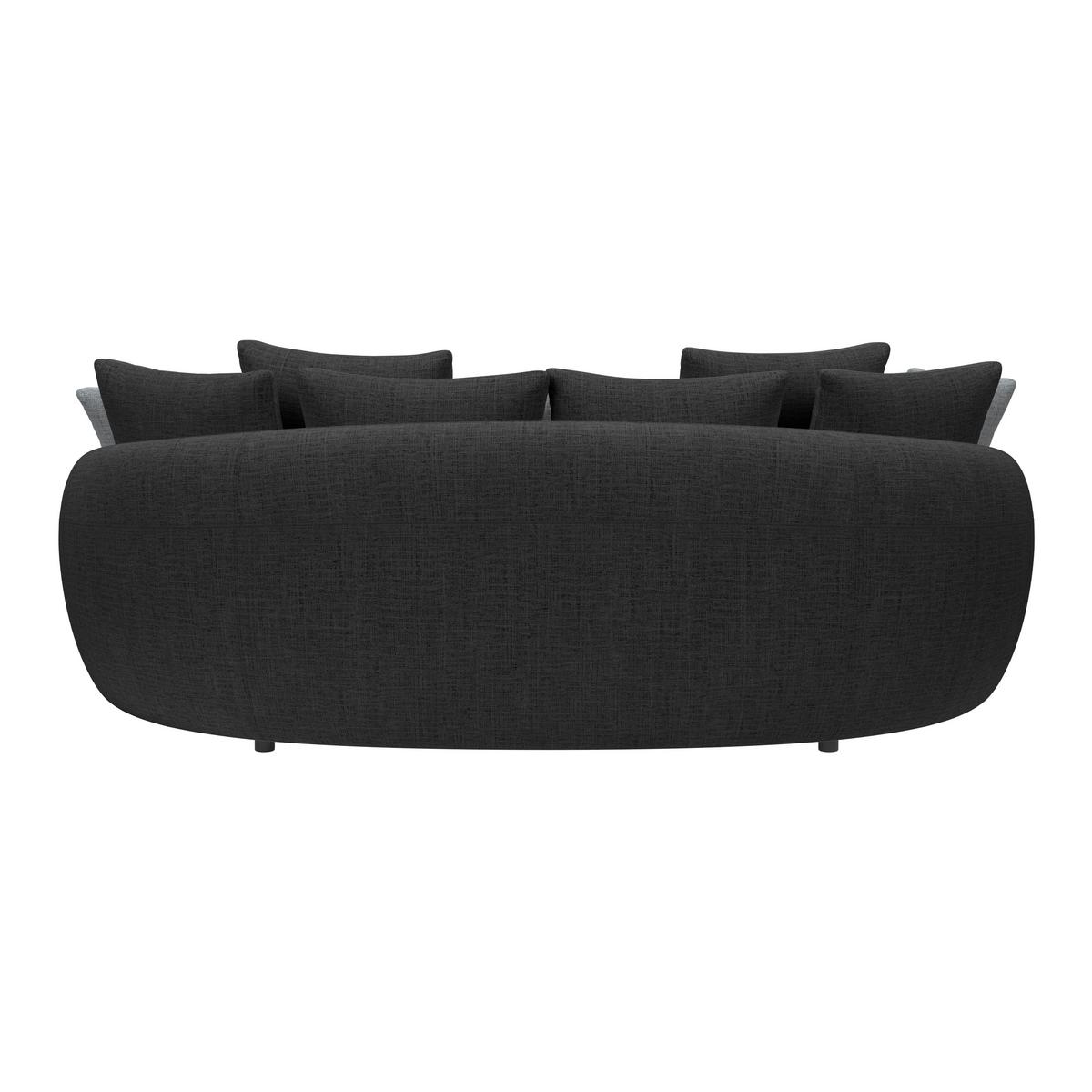 Mega pohovka ARUBA 2, čierna/antracitová ženilka - čierna, Trend, textil/plast (238/80/140cm) - Luca Bessoni