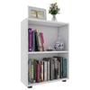 Regál Bulas š: 55 cm, bílý - bílá/černá, Moderní, kompozitní dřevo/plast (55/72/20cm) - MID.YOU