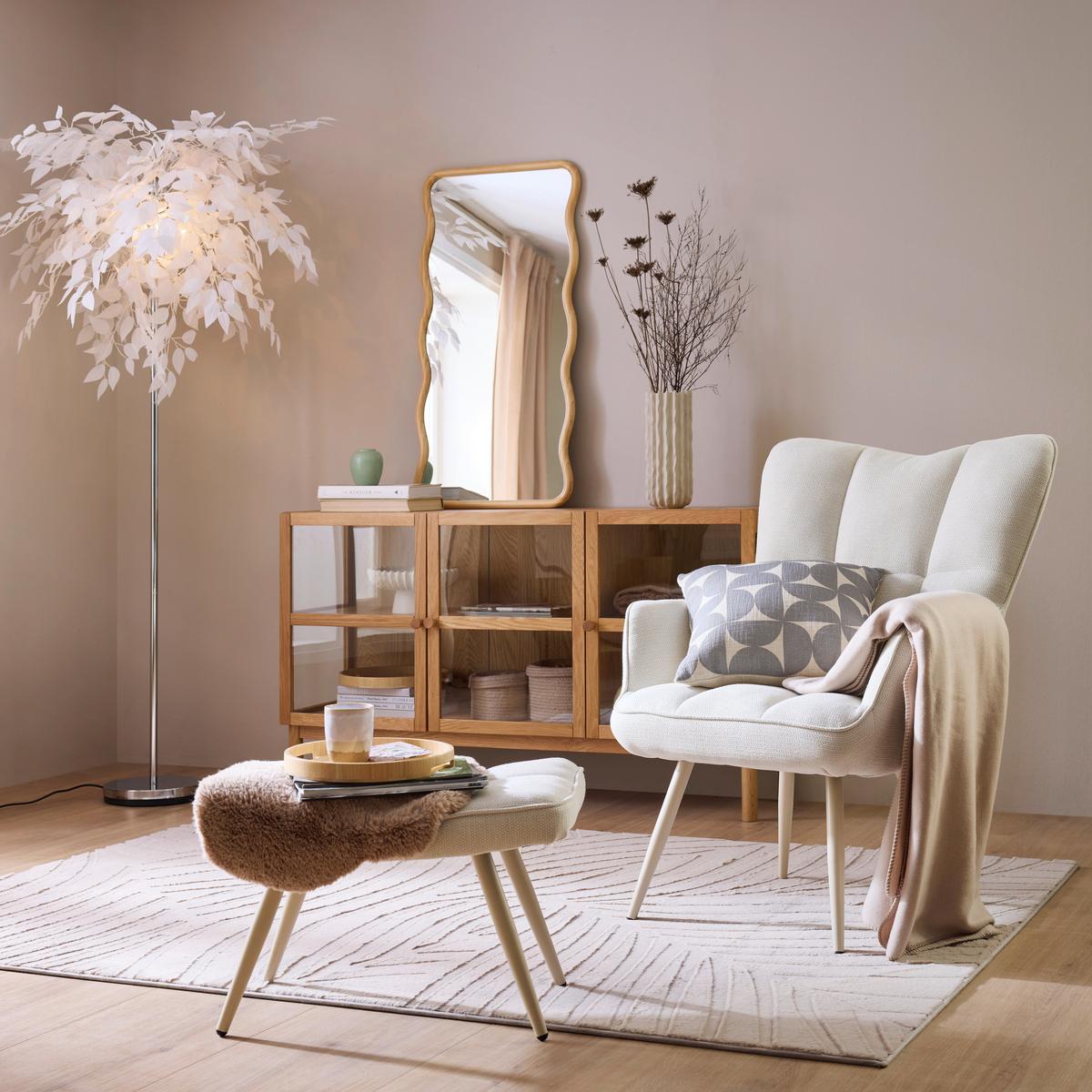 OVČIA KOŽUŠINA Jenny, 90-105/60cm, béžová - béžová, textil (60/90-105cm) - Mömax