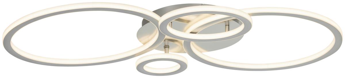 STROPNÉ LED SVIETIDLO KLAUSE - strieborná/niklová, Modern, kov/plast (95/52/7,7cm) - Mömax