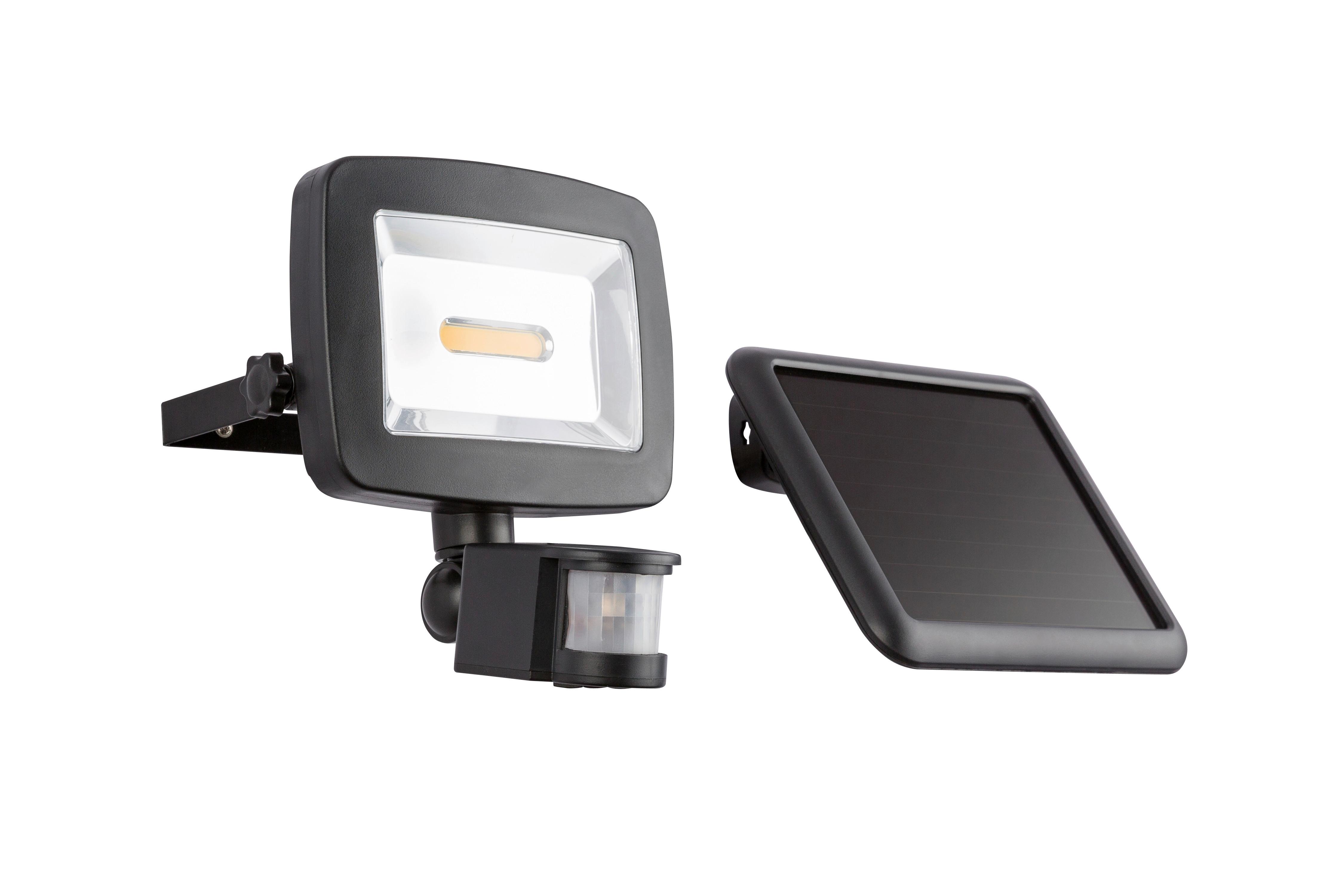 Solarleuchte Strahler - Klar/Schwarz, Basics, Kunststoff (16,3/12,5/18cm) - Globo