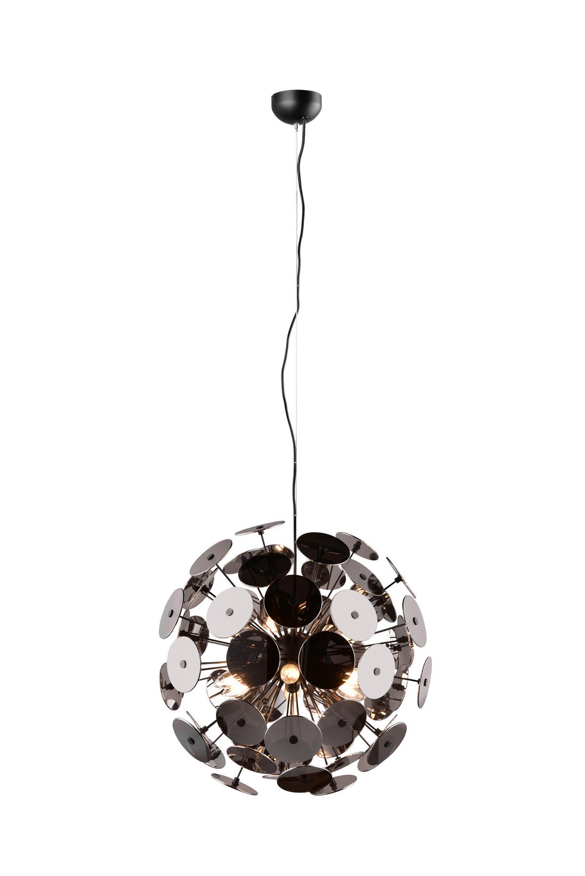 Pendelleuchte 309900657  Discalgo - Chromfarben/Schwarz, Design, Glas/Metall (54/150cm) - Trio Leuchten