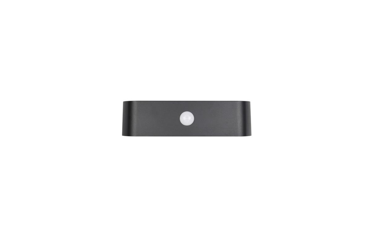 Außenwandleuchte Bilbao Schwarz B: 6 cm - Schwarz, Design, Kunststoff (21,5/6/15,5cm)