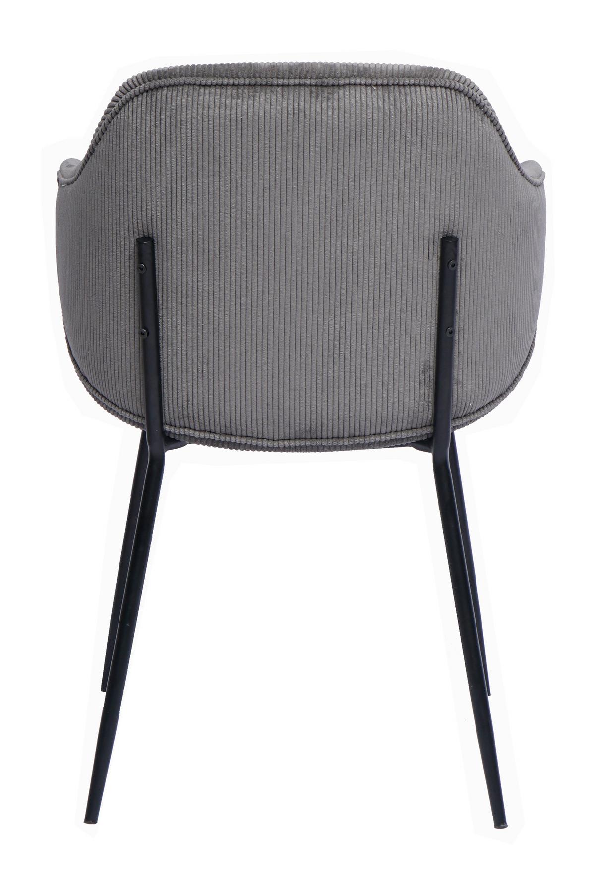 Armlehnstuhl-set Grau B: 54 Cm - Schwarz/Grau, MODERN, Textil/Metall (54/83/55cm) - Livetastic