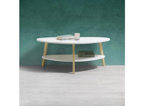 Konferenčný Stolík Enno - biela/farby pínie, Moderný, drevo (92/50/37cm) - Modern Living Konferenčný Stolík Enno - biela/farby pínie, Moderný, drevo (92/50/37cm) - Modern Living