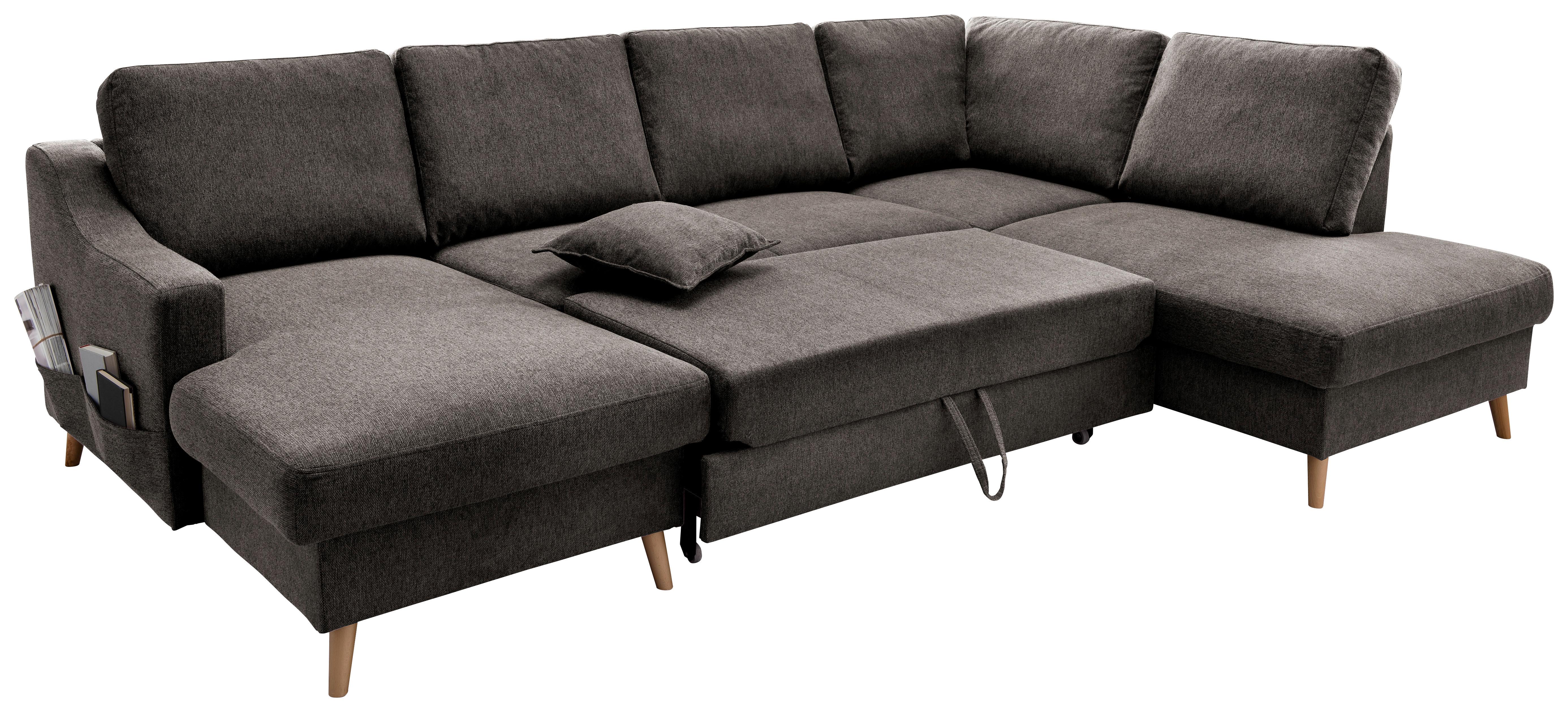 Ausziehbare Couch mit Bettkasten
