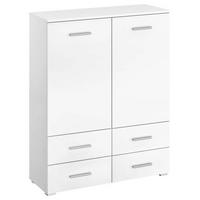 Kommode 93cm Scala, Weiß - Alufarben/Weiß, KONVENTIONELL, Holzwerkstoff (93/119/42cm) - Rauch Möbel