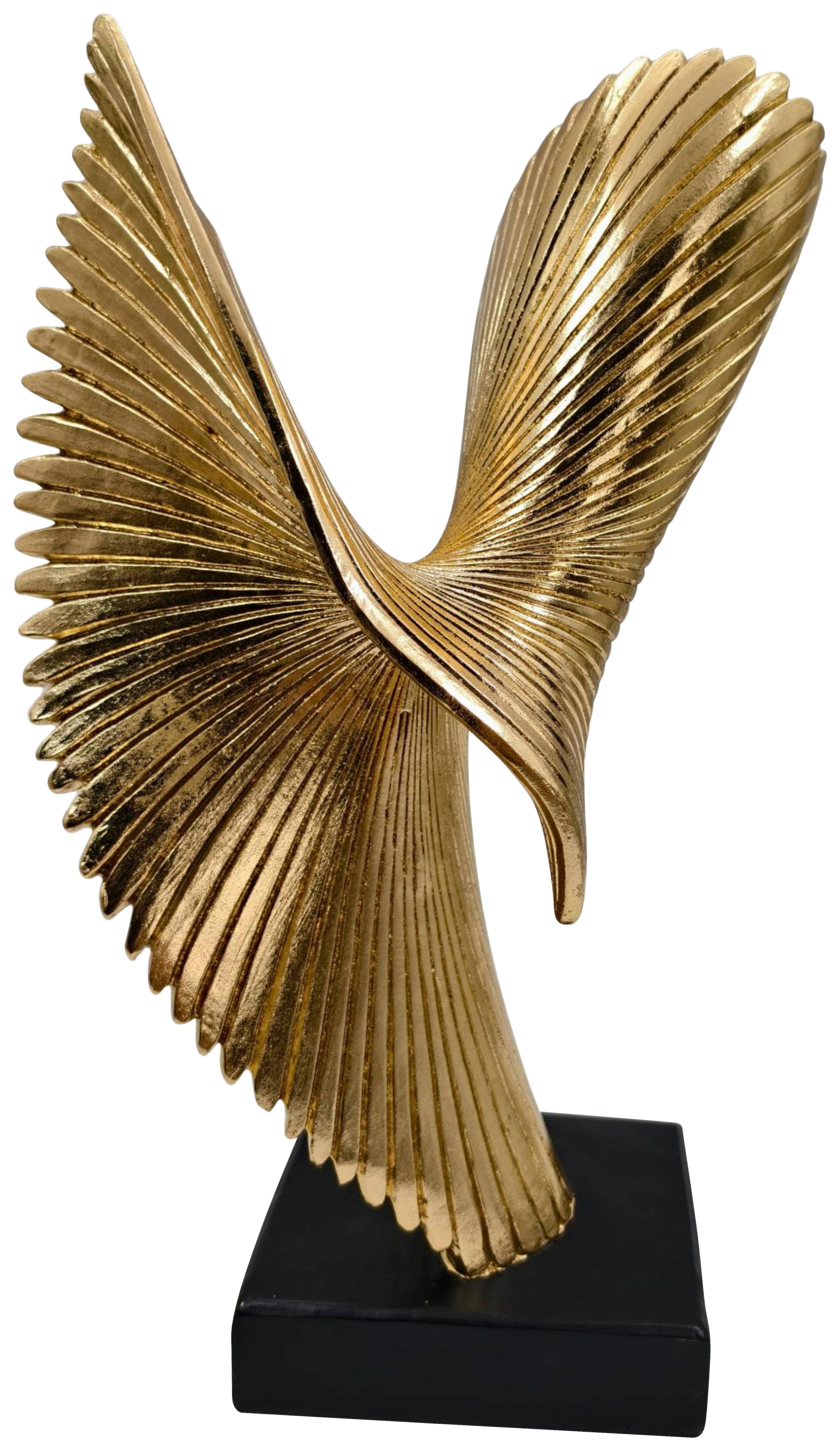 Soška ADELE - černá/barvy zlata, Moderní, přírodní materiály (22/38/18cm) - Mömax