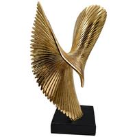 Soška ADELE - černá/barvy zlata, Moderní, přírodní materiály (22/38/18cm) - Mömax