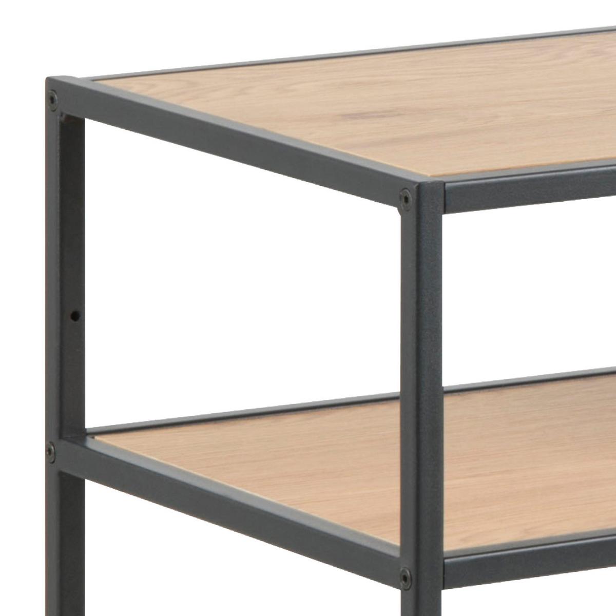 Konsolentisch Seaford Eiche Dekor/Metall B: 100 cm - Eichefarben/Schwarz, Trend, Holzwerkstoff/Metall (100/35/79cm) - MID.YOU