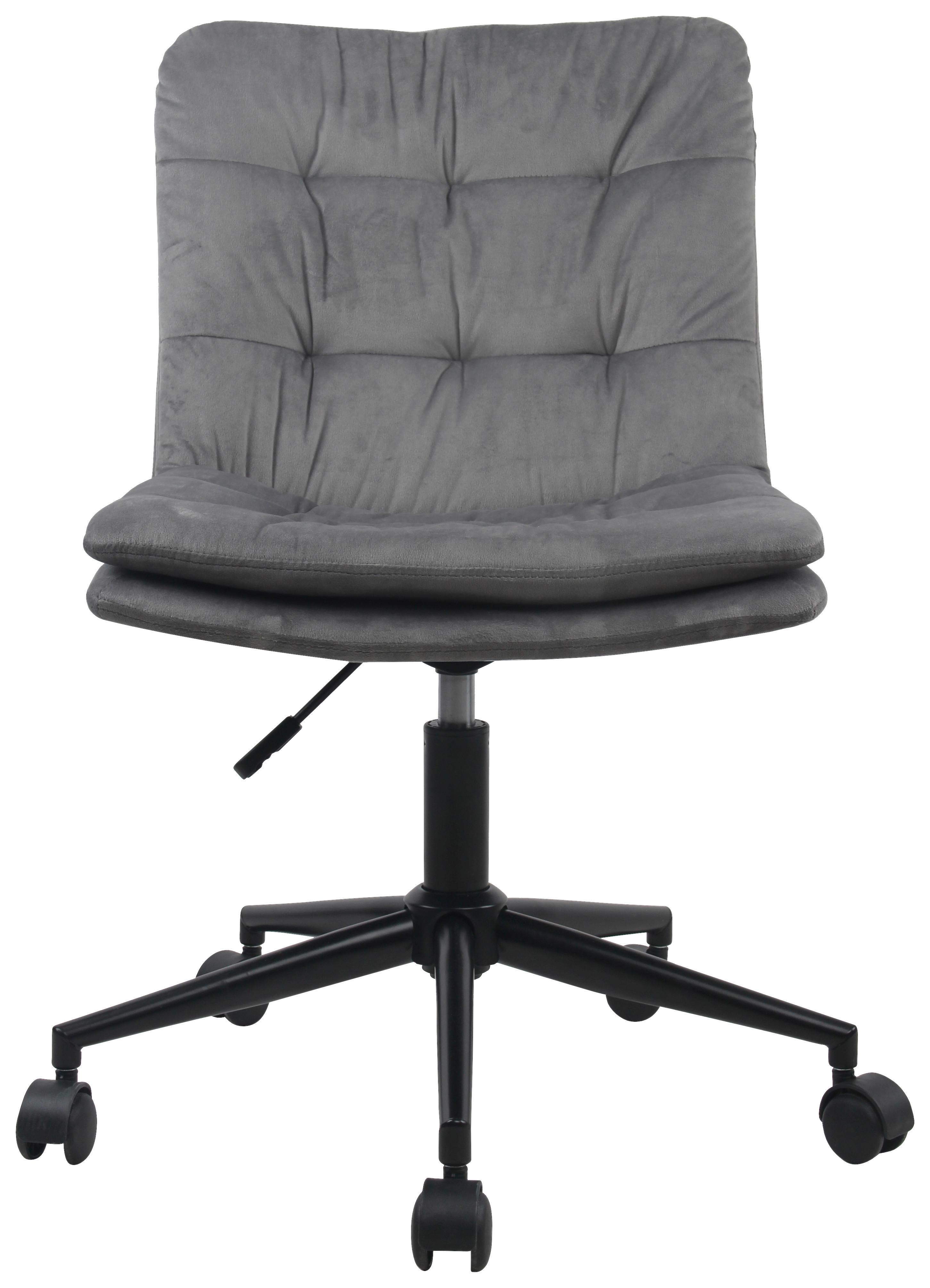 Drehstuhl Elegance - Dunkelgrau/Schwarz, MODERN, Kunststoff/Textil (42/98/45cm) - MID.YOU