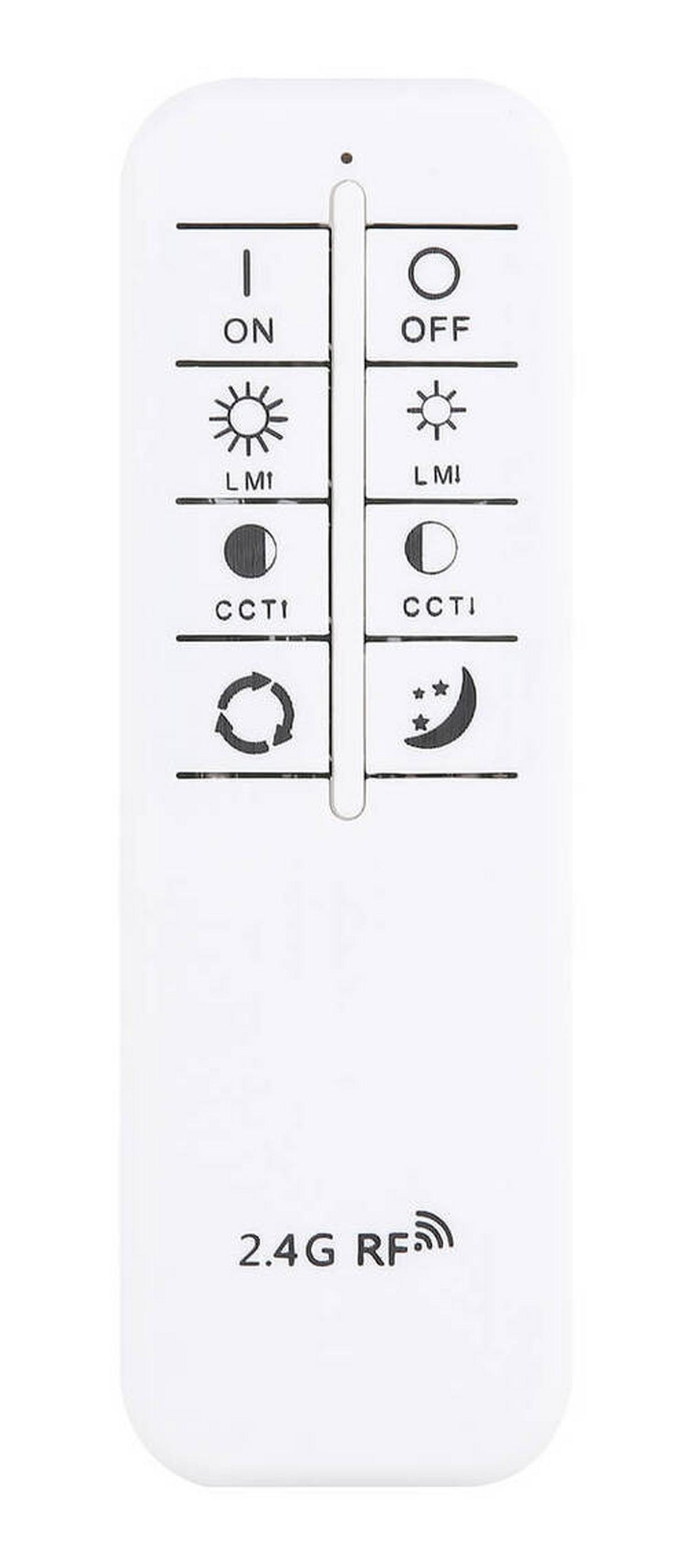 LED-Deckenleuchte 48133-44 - Opal/Schwarz, Design, Kunststoff/Metall (46/5,5cm) - Globo