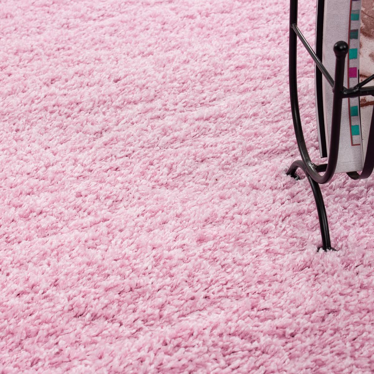 Hochflor Teppich Pink Life 140x200 cm - Pink, Trend, Textil (140/200cm)