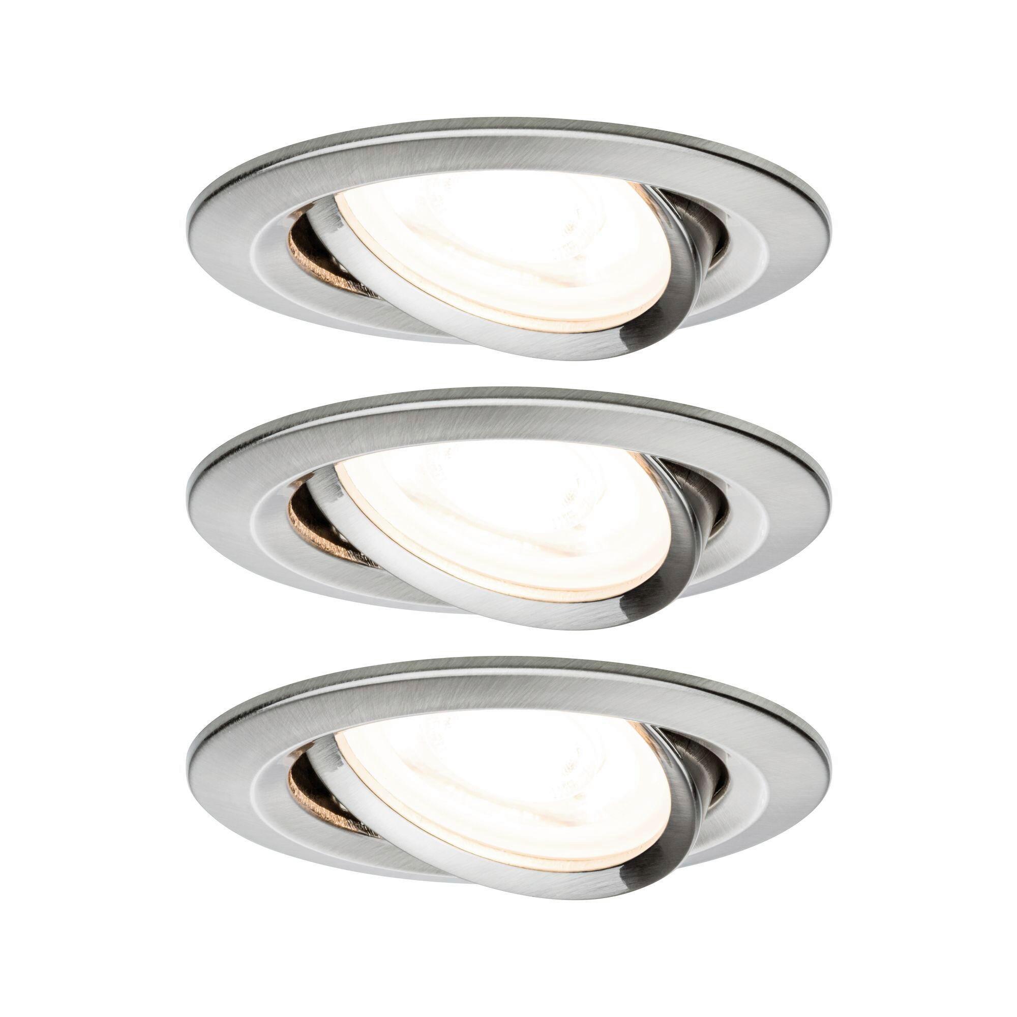 Deckenleuchte 3er-Set Ø 8,4 cm 1-Flammig, rund - Basics (8,4/8,4/7,5cm) - Paulmann