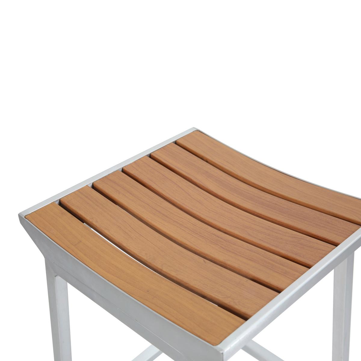 Gartenbarset James - Alufarben/Grau, LIFESTYLE, Metall (180/78/110cm) - Ambia Garden