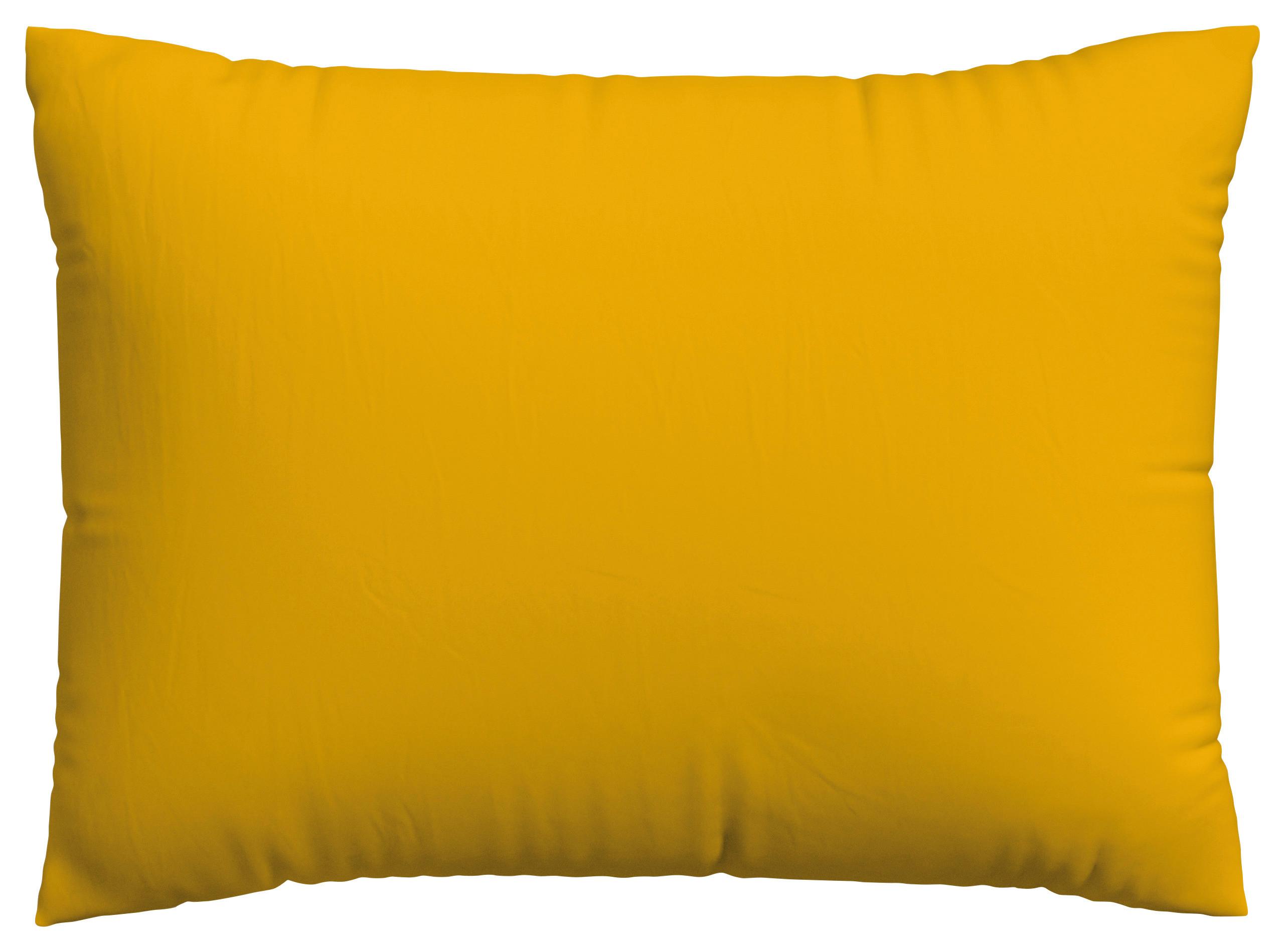 Kissenbezug Knitted 70x90 cm Jersey Dunkelgelb - Dunkelgelb, Basics, Textil (70/90cm) - Schlafgut